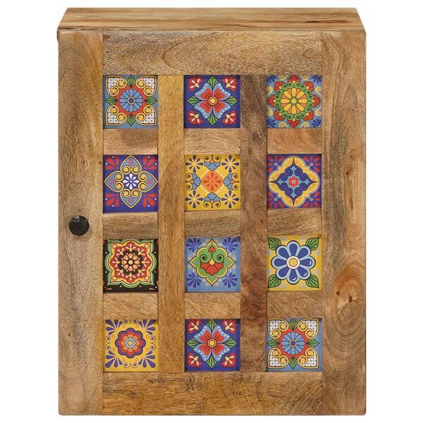 vidaXL Bathroom Hanging Cabinet with Storage Natural 38 x 33.5 x 48 cm