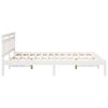 vidaXL Bed Frame White 150 x 200 cm Solid Pine Wood