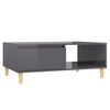 vidaXL Coffee Table High Gloss Grey 90x60x35 cm Engineered Wood