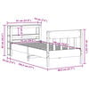 vidaXL Bed Frame without Mattress Wax Brown 75x190 cm Small Single Solid Wood Pine