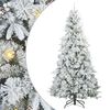 vidaXL Artificial Hinged Christmas Tree White 240 cm PE and PVC