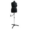 vidaXL Adjustable Dress Form Female Height Adjustable Black L Velvet