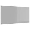 vidaXL Kitchen Backsplash Light grey 120 x 60 x 0.6 cm Tempered Glass