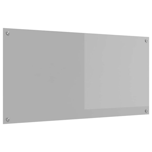 vidaXL Kitchen Backsplash Light grey 120 x 60 x 0.6 cm Tempered Glass