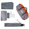 vidaXL Camping Tent Tunnel 1-Person Grey and Orange Waterproof