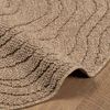 vidaXL Area Rugs Round Moire HUARTE Natural &Oslash; 200 CM Polyester