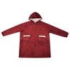 vidaXL Blanket Hoodie Bordeaux Red S Fleece and Flannel