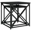 vidaXL Nesting Coffee Tables 2 pcs Black Engineered Wood