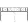 vidaXL Metal Headboard Black 200 cm