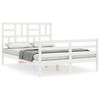 vidaXL Bed Frame without Mattress White 140x190 cm Solid Wood