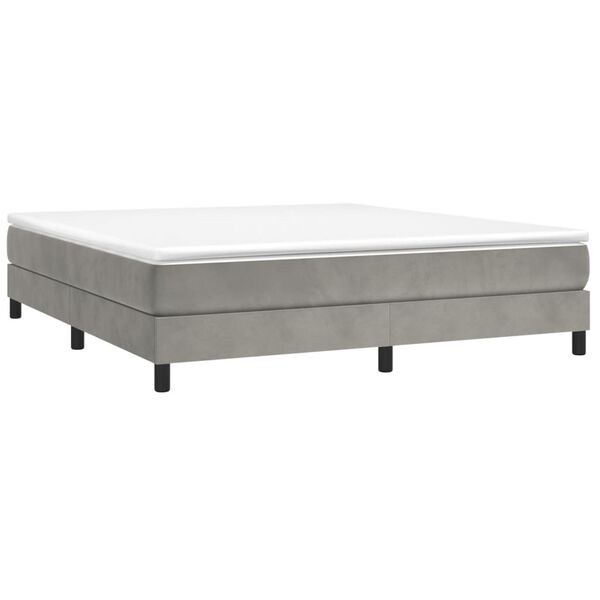 vidaXL Box Spring Bed Frame Light Grey Super King Velvet (UK/IE/FI/NO only)