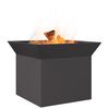 vidaXL Fire Pit Black 50 x 50 x 40 cm Steel