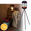 Luxform Solar LED Garden Light Lighthouse Tripod Copper and Black