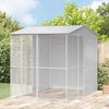 vidaXL Bird Cage with Storage Grey 215 x 310 x 247 cm Galvanised steel