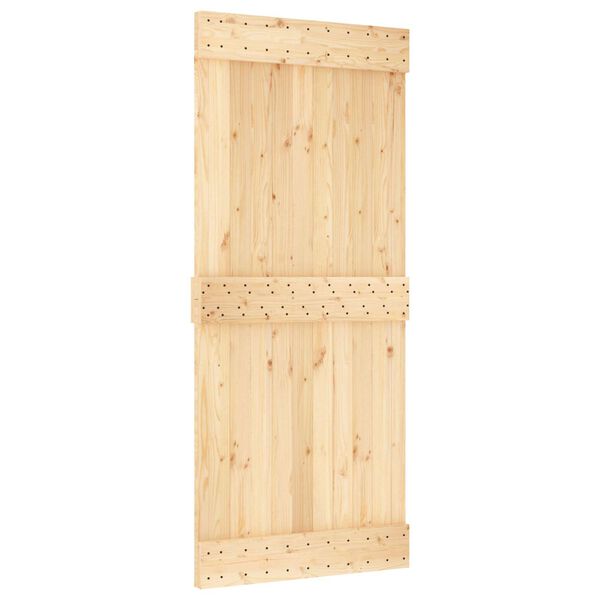 vidaXL Door NARVIK Natural 90 x 210 cm Solid Pine Wood