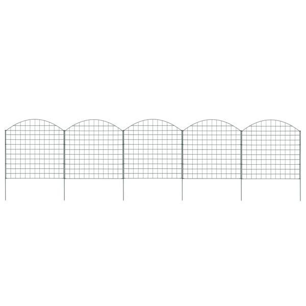 vidaXL Arched Garden Fence Set 77.5x78.5 cm Green