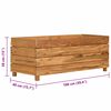 vidaXL Raised Bed 100x40x38 cm Recycled Teak Wood and Steel