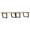 vidaXL Basin Shelf Wall Mounted Steel and Solid Wood Acacia