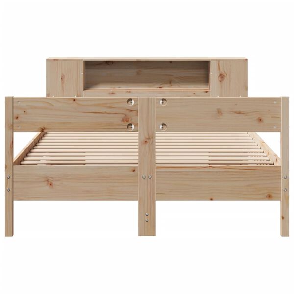 vidaXL Bookcase Bed without Mattress 140x190cm Solid Wood Pine