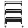 vidaXL Kitchen Trolley Black Oak 50 x 35 x 75.5 cm Engineered Wood