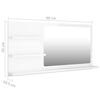 vidaXL Bathroom Mirror High Gloss White 90x10.5x45 cm Engineered Wood