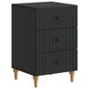 vidaXL Bedside Cabinet Black 43x 41 x 66.5 cm Engineered Wood