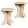 vidaXL Coffee Table 2 pcs Natural Solid pine wood