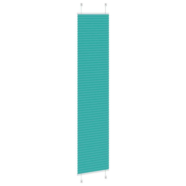 vidaXL Pleated Blind Petrol Green 45x200 cm Fabric Width 44.4 cm Polyester