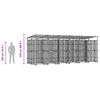 vidaXL Outdoor Dog Kennel with Roof Steel 11.06 m&sup2;
