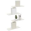 vidaXL Floating Shelf Wall-mounted 4 pcs White 40 x 9 x 2.5 cm Steel