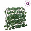 vidaXL Artificial Grape Leaf Trellis Expandable Green 5 pcs 180x60 cm