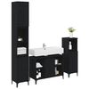 vidaXL Bathroom Furniture Set 3 pcs Black oak Engineered wood
