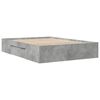 vidaXL Bed Frame without Mattress Concrete Grey 140x190cm Engineered Wood