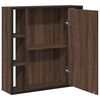 vidaXL Bathroom Mirror Cabinet Brown Oak 60x16x60 cm Engineered Wood