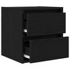 vidaXL Wall-mounted Bedside Cabinet Black Oak 38x34x40 cm