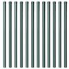 vidaXL Fence Posts 12 pcs Green 120 cm Powder-coated steel