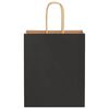 vidaXL Paper Bags 50 pcs with Handles Black 18x8x22 cm