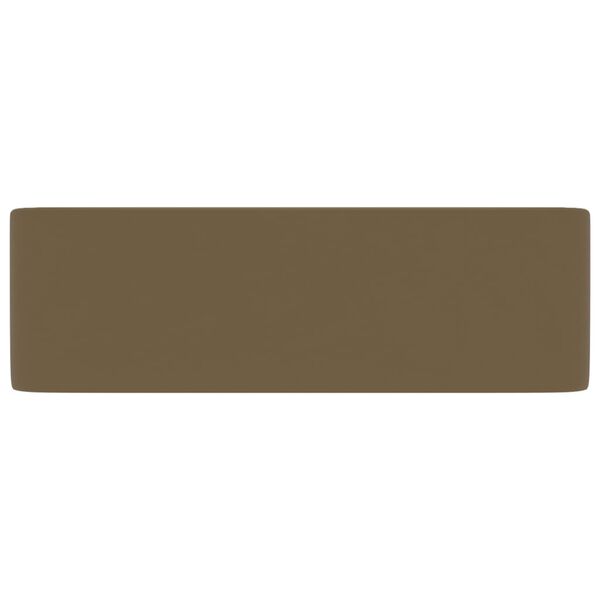 vidaXL Luxury Wash Basin Matt Cream 41x30x12 cm Ceramic