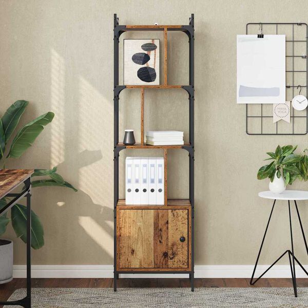 vidaXL Bookcase Old Wood 44.5 x 30 x 154.5 cm Engineered Wood