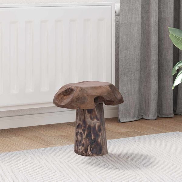 vidaXL Stool Natural 35 x 35 x 35 cm Solid Teak Wood