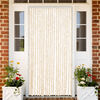 vidaXL Fly Curtain Beige and White 90x220 cm Chenille