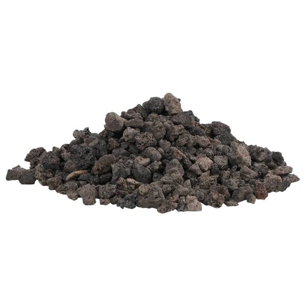 vidaXL Volcanic Rocks 25 kg Black 1-2 cm