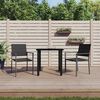 vidaXL 3 Piece Garden Dining Set Poly Rattan and Steel