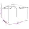vidaXL Gazebo 4x4x3 m Anthracite 180 g/m&sup2;