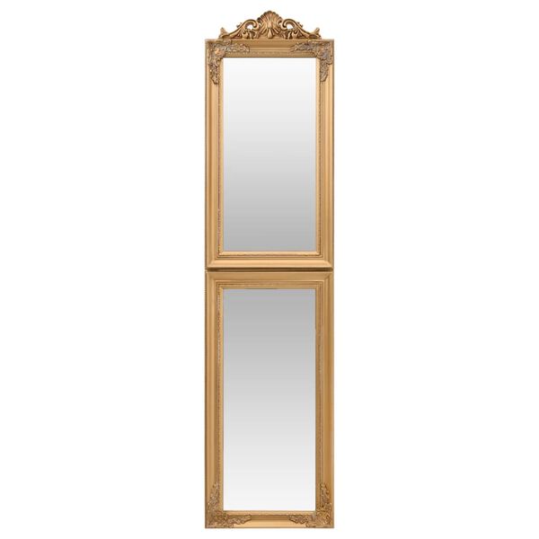 vidaXL Free-Standing Mirror Gold 40x160 cm