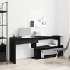 vidaXL Desk Black Oak 200 x 50 x 76 cm Engineered Wood
