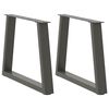 vidaXL Coffee Table Legs V-Shape 2 pcs Anthracite 50x(42-43.3) cm Steel