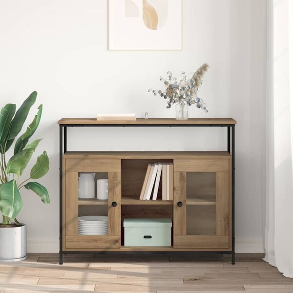 vidaXL Sideboard Artisan Oak 100 x 35 x 80 cm Engineered Wood