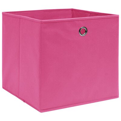 vidaXL Storage Boxes 10 pcs Non-woven Fabric 28x28x28 cm Pink