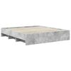 vidaXL Bed Frame Concrete Grey 200 x 200 cm Engineered Wood